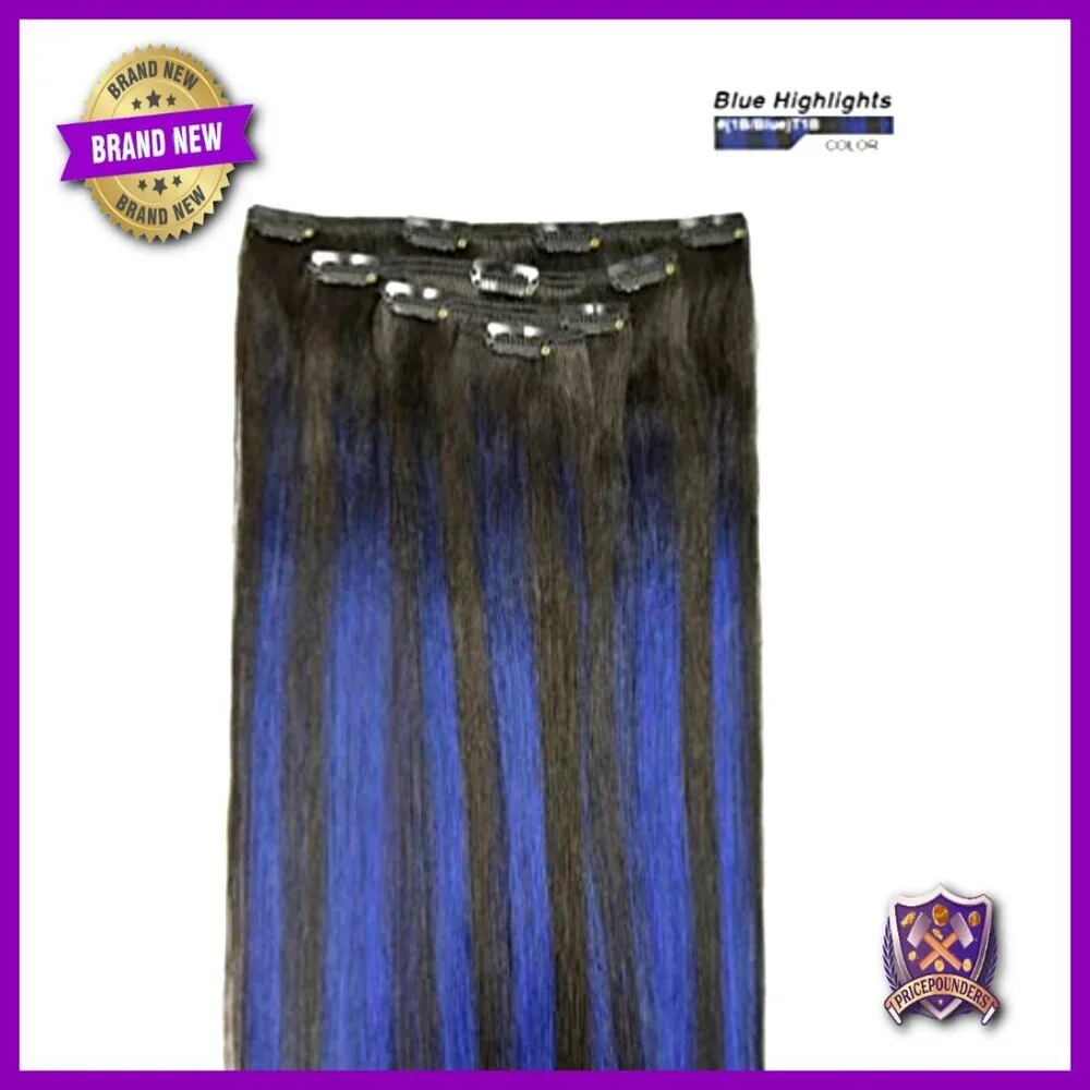 Silky Straight Human Hair Clip-In Extensions 16 Inch 4 Pieces 55g